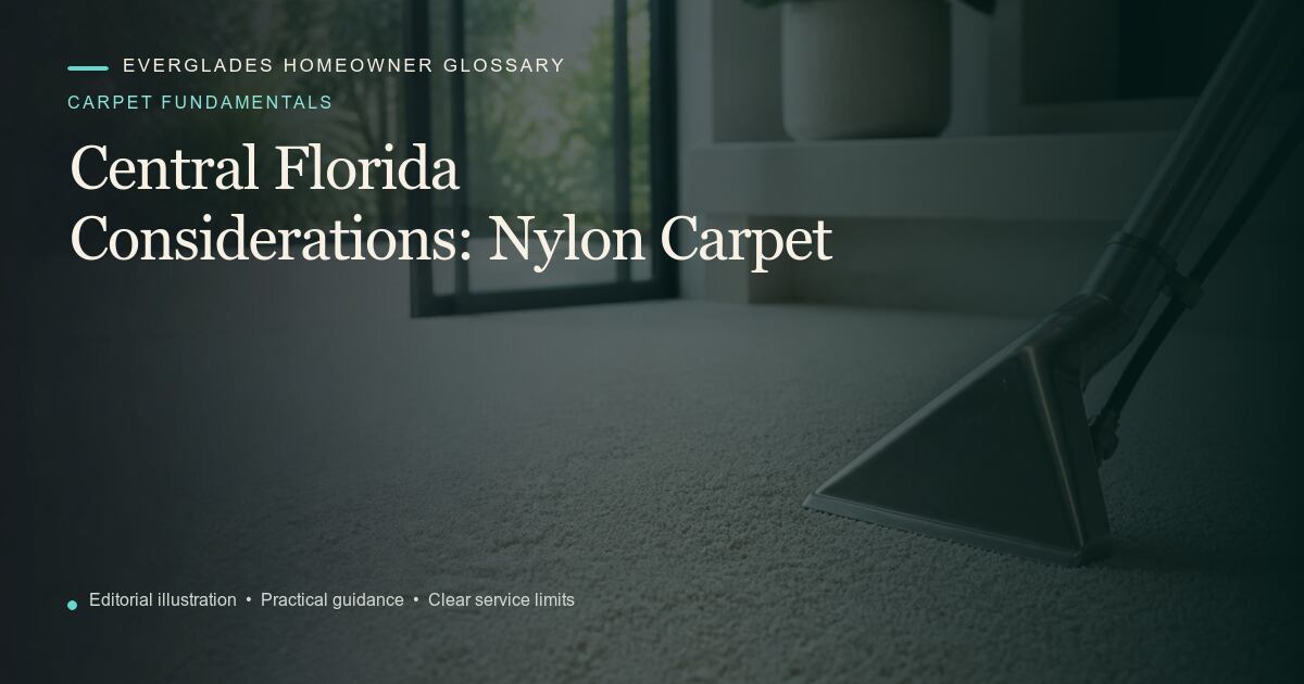 Editorial illustration for Nylon Carpet, part of the carpet fundamentals glossary.