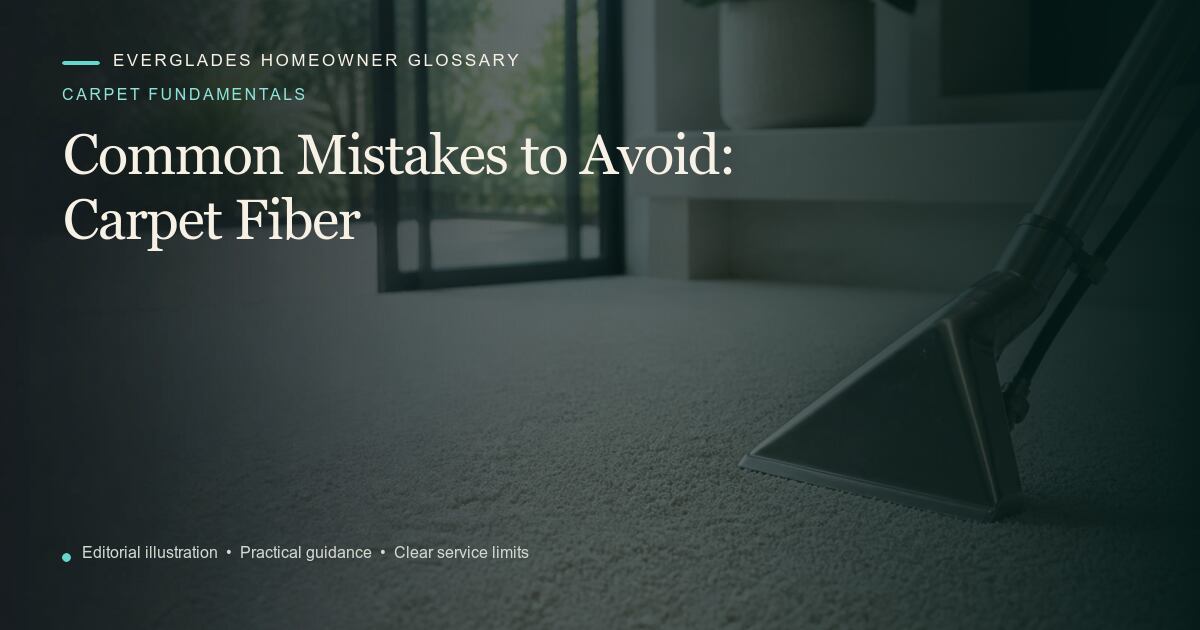 Editorial illustration for Carpet Fiber, part of the carpet fundamentals glossary.