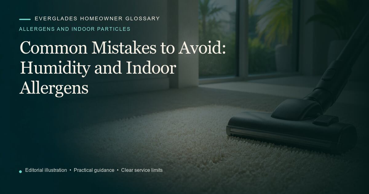 Editorial illustration for Humidity and Indoor Allergens, part of the allergens and indoor particles glossary.