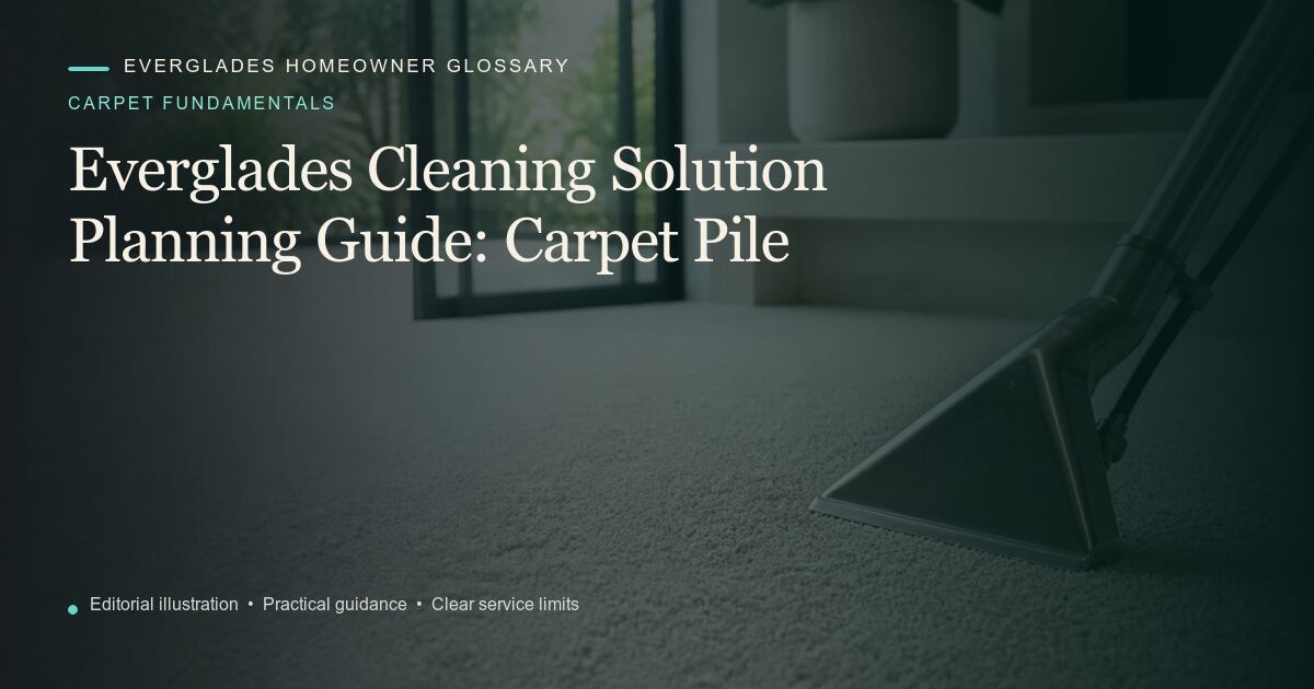 Editorial illustration for Carpet Pile, part of the carpet fundamentals glossary.