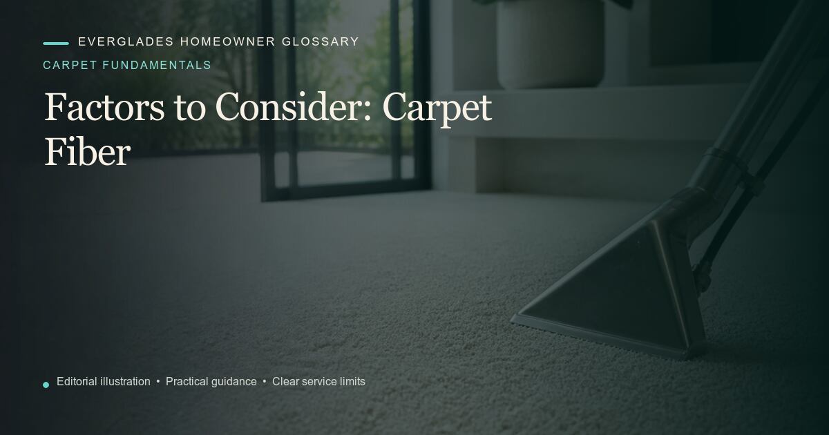Editorial illustration for Carpet Fiber, part of the carpet fundamentals glossary.