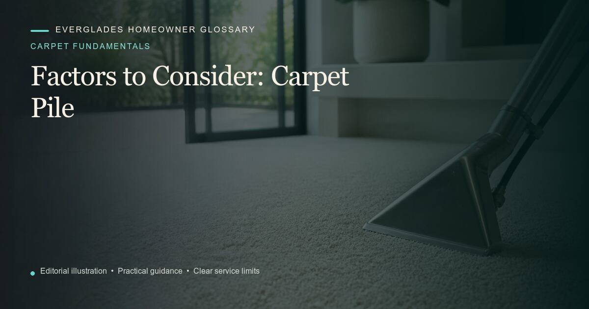 Editorial illustration for Carpet Pile, part of the carpet fundamentals glossary.