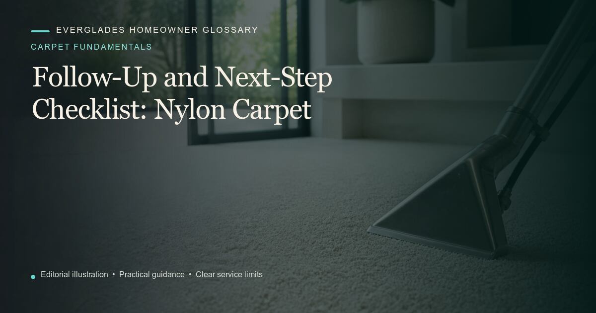 Editorial illustration for Nylon Carpet, part of the carpet fundamentals glossary.
