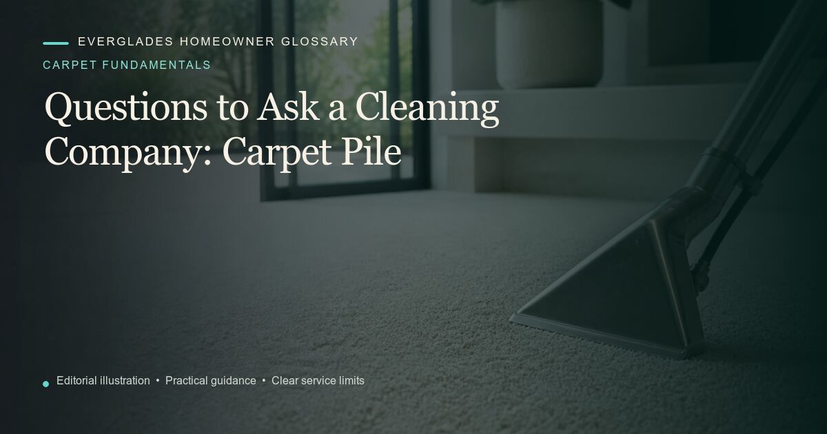 Editorial illustration for Carpet Pile, part of the carpet fundamentals glossary.