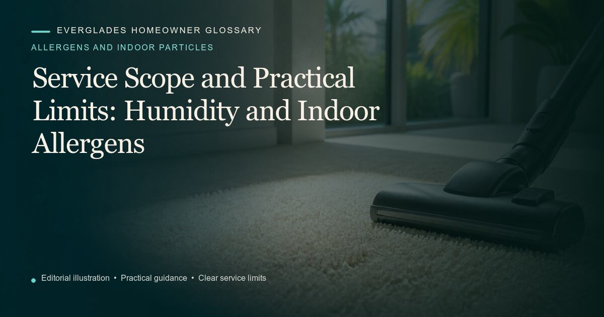 Editorial illustration for Humidity and Indoor Allergens, part of the allergens and indoor particles glossary.